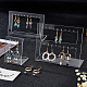 AHANDMAKER 3Pcs Rectangle Acrylic Earring Display Stands Set EDIS-WH0006-21-5