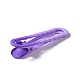 女の子用スプレー塗装鉄アリゲーターヘアクリップ  紫色のメディア  16x59x12mm  3個/カード PHAR-A011-01H-4