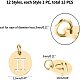 UNICRAFTALE 12pcs Stainless Steel 12 Constellations Charm Zodiac Sign Pendants Charms Golden 3mm Hole Flat Round with Constellation Pendant for DIY Jewelry Craft Making 12mm STAS-UN0003-65G-3