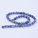 Perles de jaspe tache bleue naturelle X-G-Q462-10mm-06-2