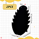 Leaf Velvet Cover with Cardboard Paper Necklace Display Stands NDIS-WH0010-14-2
