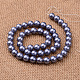Polished Round Grade A Shell Pearl Bead Strands BSHE-M027-8mm-M-3