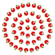Sunnyclue 1 Box 50 Stück Emaille roter Apfel Charms Legierungs-Charms glückliche Fruchtform baumelnde Anhänger für die Schmuckherstellung ENAM-SC0002-23-1
