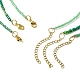 3Pcs 3 Style Alloy Enamel Pendant Necklaces Set with Glass Seed Beaded Chains NJEW-JN04456-4