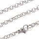 304 Stainless Steel Rolo Chain Necklaces STAS-P101-19P-1