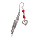 Marcadores con colgante de corazón de aleación del día de San Valentín AJEW-JK00270-04-1