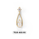 Chinese lute Shape Brass Micro Pave Clear Cubic Zirconia Nail Gems Set MRMJ-T015-41G-01-2
