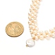 Perle naturelle et perle baroque keshi perle collier plastron pour adolescente femme NJEW-JN03714-4