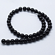Brins de perles d'onyx noir naturel G-P369-02-8mm-2