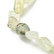Natural Prehnite Nuggets Beads Stretch Bracelet for Her BJEW-JB06951-05-5
