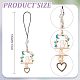 DELORIGIN 14Pcs 7 Style Alloy Enamel Arch with Cat Phone Charm Mobile Straps HJEW-DR0001-02-5
