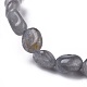 Bracelets extensibles de perle de labradorite naturelle X-BJEW-K213-33-3