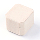 ベルベットのリングボックス  長方形  アンティークホワイト  5.5x5x4.5cm VBOX-Q055-08D-3