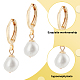 ANATTASOUL 1 Pair Natural Pearl Dangle Leverback Earrings EJEW-AN0004-01-3