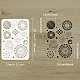 Fingerinspire dot stencil circolare 11.7x8.3 pollice mandala dot stencil per pittura fiori di plastica DIY-WH0396-388-2