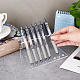 Soportes de exhibición de bolígrafos acrílicos transparentes de 8 orificio ODIS-WH0001-29-3