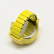 Rocíe relojes de cuarzo anillo elástico de hierro pintado RJEW-R119-09-4