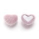 Faux Mink Fur Covered Cabochons WOVE-F021-05S-06-2