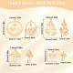 SUNNYCLUE 1 Box 16Pcs Stainless Steel Charms Mushroom Charms Mushrooms Charm Tarot Hollow Fairy Double Sided Moon Phase Star Laser Cut Charms for Jewellery Making Charm Earrings Necklace DIY Supplies STAS-SC0004-21-2