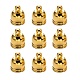 真鍮製コードエンドパーツ  ゴールドカラー  10x8mm  穴：1mm  内径：7mm KK-D217-10x8-G-1