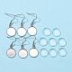 Kit per la creazione di orecchini pendenti rotondi piatti fai da te DIY-FS0002-80-1
