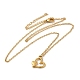 304 женское ожерелье с подвеской в форме сердца из нержавеющей стали NJEW-H016-02G-1