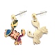 (vendita in fabbrica di feste di gioielli) orecchini pendenti in vera lega placcata oro 14k EJEW-G148-11G-M-2