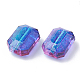 Two Tone Transparent Spray Painted Acrylic Bead X-ACRP-T005-28-2