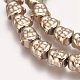 Electroplated Non-magnetic Synthetic Hematite Beads Strands G-P379-A01-2