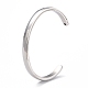 Placage ionique (ip) 304 bracelets de manchette en acier inoxydable STAS-C023-03-4