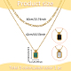 Anattasoul 3 шт. 3 цвета золотой титановый стальной трос и цепи Фигаро двухслойное ожерелье NJEW-AN0001-72-2