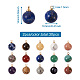 Yilisi 30pcs 15 colores encantos de piedras preciosas naturales G-YS0001-01-6