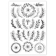 CRASPIRE Wreath Branch Plants Clear Stamps for Card Making Scrapbooking Crafting DIY Decorations DIY-WH0167-57-0220-8