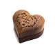 Cajas de almacenamiento de anillos de madera con forma de corazón PW-WG86876-01-2