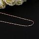 Fine Rose Gold Plated Tin Alloy Snake Chain Fine Necklaces NJEW-BB10174-18-3