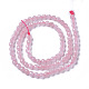 Chapelets de perles en quartz rose naturel G-F596-20-4mm-2