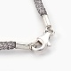 Brass Mesh Chain Necklaces NJEW-F241-01B-C-3