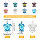 SUPERFINDINGS 48Pcs 8 Colors Alloy Enamel Connector Charms Sea Turtle Connector Charm with Double Loops 24x18mm Platinum Tortoise Link Connectors for Bracelet Earring Jewelry Making ENAM-FH0001-38-2