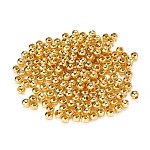 Железо круглый Шарики прокладки, золотые, 5 мм, отверстие : 1.8 мм