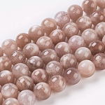 Natürliche sunstone Perlen Stränge, Runde, 8 mm, Bohrung: 1 mm, ca. 24 Stk. / Strang, 7.8 Zoll