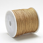 Hilo de nylon, cuerda de anudar chino, vara de oro oscuro, 0.8mm, alrededor de 109.36 yarda (100 m) / rollo
