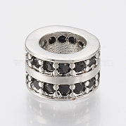 Латунные микро проложить кубического циркония бусы ZIRC-S058-86P
