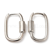 Овальные серьги-кольца из латуни для женщин EJEW-Z019-06P