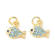 Латунные микро проложить кубического циркония подвески KK-U056-19G