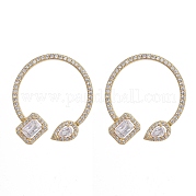 Серьги-гвоздики из циркония EJEW-K083-14G