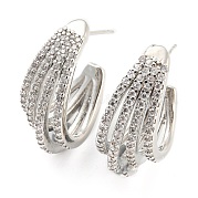 Серьги из латуни с покрытием стойки EJEW-K245-35P