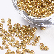 Позолоченные стекло бисер SEED-Q025-2mm-D01