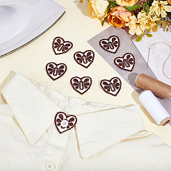 Botones de tela con forma de corazón&nbsp;DIY-WH0622-411A