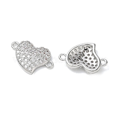 Dijes conectores de latón con micro pavé de circonita cúbica transparente de Shegrace&nbsp;XGRQ3K904-563P