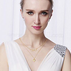925 collier double couche en argent sterling&nbsp;JN954A